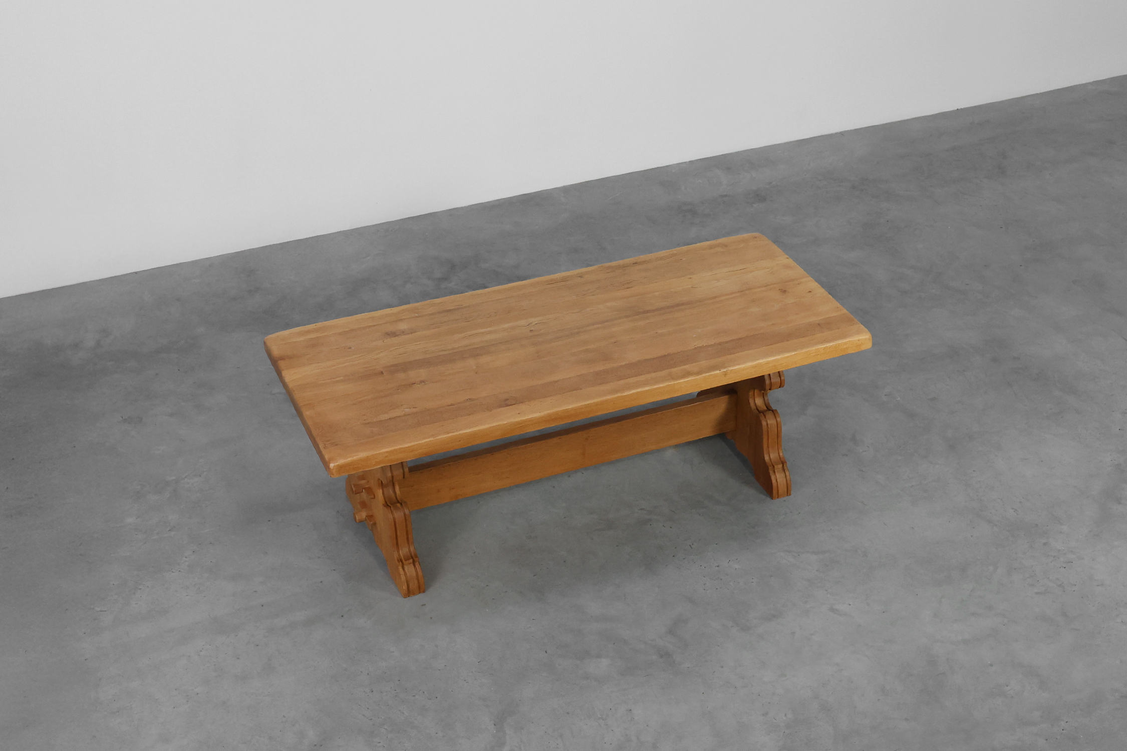Mid‑20th‑Century Rustic Oak Dining Table, France 1960sthumbnail